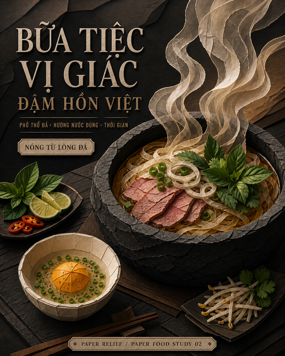 A FEAST FOR THE SENSES, DEEPLY VIETNAMESE — Full Paper Transformation print